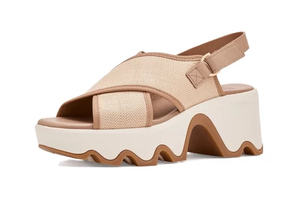 Женские босоножки Sorel Kinetic Aura Slingback Txt, бежево-коричневые
