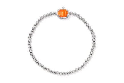 Унисекс браслет kendra scott pumpkin, серебристый/оранжевый