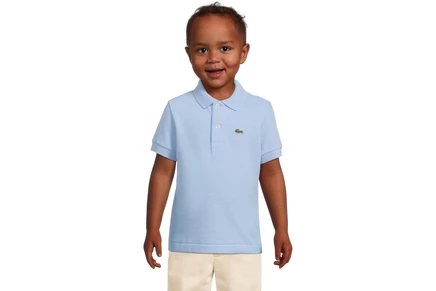 Детское поло Lacoste Kids Petit Pique, голубое