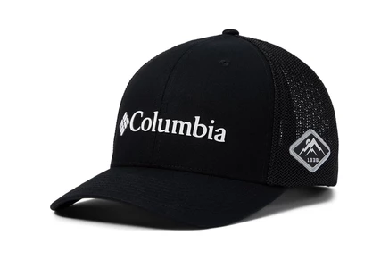 Унисекс бейсболка Columbia Mesh, черно-белая