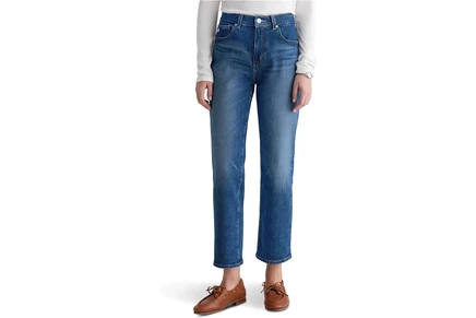 Джинсы AG Jeans Brinley Mid-Rise Straight Crop in Owens Valley
