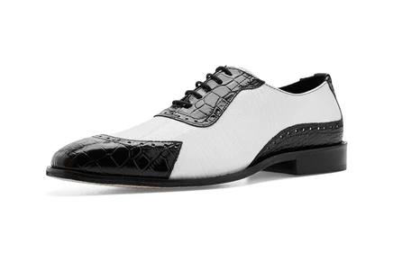 Мужские оксфорды Stacy Adams Tarango Modified Cap Toe, черно-белые