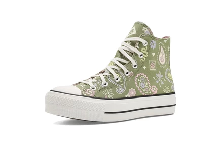 Женские кеды Converse Chuck Taylor Lift, оливково-розовые