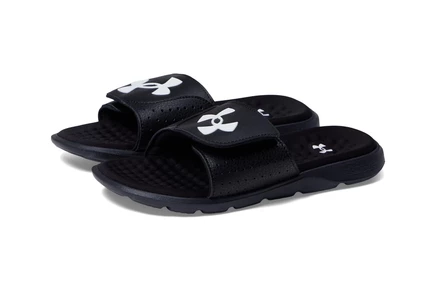 Сланцы для мальчиков Under Armour Ignite 7, черно-белые