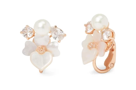 Серьги Kate Spade New York Precious Pansy Cluster Studs - Clips