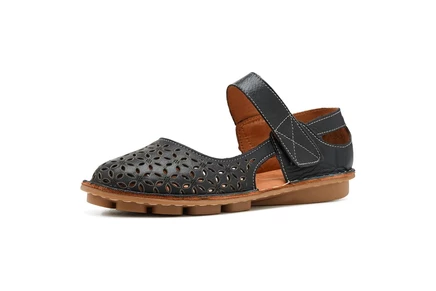 Женские балетки Spring Step Canoya кожаные, черные