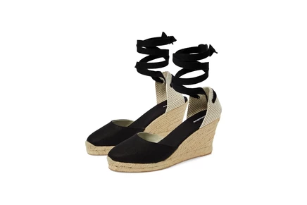 Soludos Marseille Wedge Espadrille black