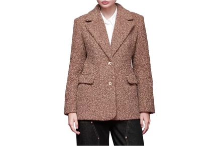 Пальто Avec Les Filles Tweed Textured Blazer