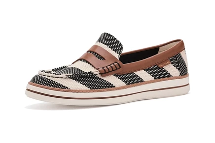 Женские лоферы Cole Haan Pinch, чёрная ткань/рыжая кожа