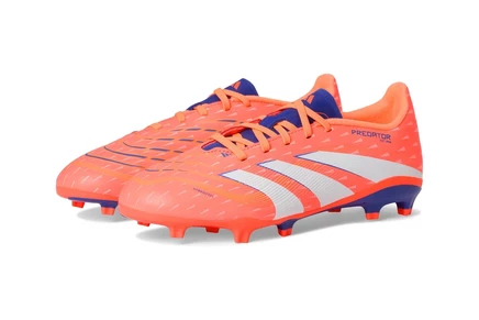 adidas Kids League Predator Firm/Multi Ground Cleats (Little Kid/Big Kid) signal coral/white/beam orange