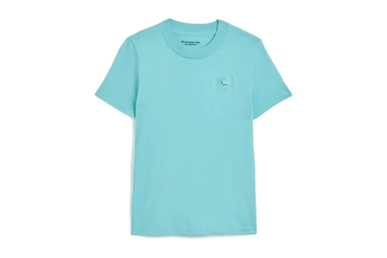 Детская футболка Abercrombie Kids Essential, голубая