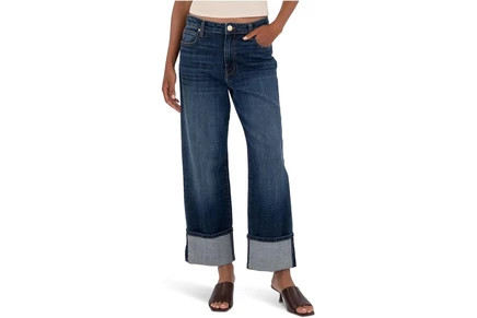 Джинсы KUT from the Kloth Sienna High-Rise Straight Leg-Roll Up 5