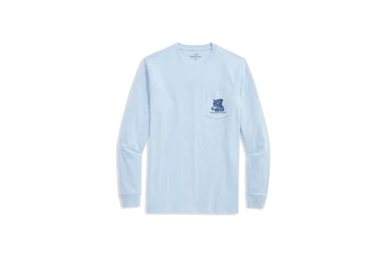 Мужская рубашка Vineyard Vines Husky Ski Dog Long Sleeve Pocket Tee