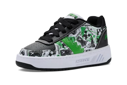 Кроссовки Heelys Minecraft Kama, черно-бело-зеленые