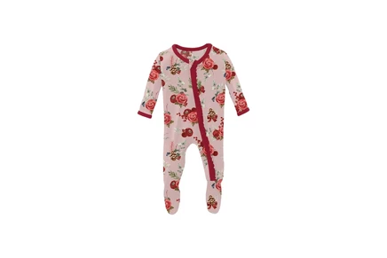 Пижама Kickee Pants Kids Print Muffin Ruffle Footie with 2 Way Zipper (Infant)