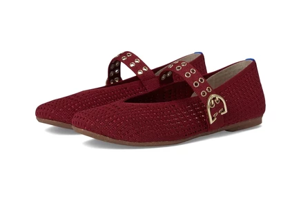 Женские туфли Rothy's The Max Buckle Mary Jane в рубиновой сетке