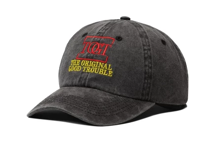 Унисекс кепка The Original Good Trouble Stone Washed, черная