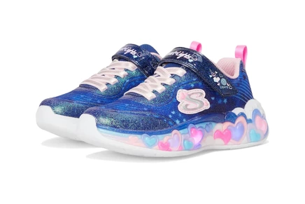 Детские кроссовки Skechers Eternal Heart Lights, тёмно-синие/мульти