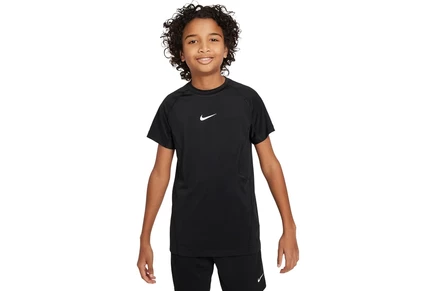 Детская футболка Nike Dri-FIT с коротким рукавом, черно-белая