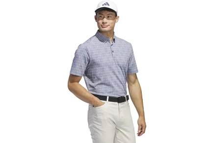 Мужская рубашка adidas Golf Go-To Printed Short Sleeve Polo preloved ink