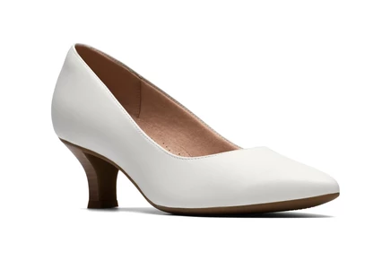 Женские туфли Clarks Kepley Vine на каблуке, белые