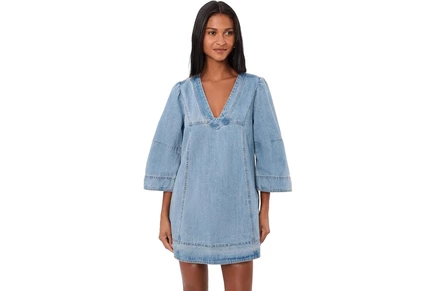 Женский топ Free People Goldie Baloon Sleeve, голубой