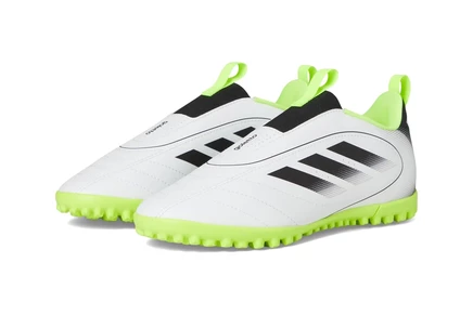 Детские сороконожки Adidas Kids Goletto, бело-черно-лимонные