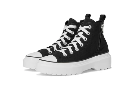 Женские кроссовки Converse Kids Chuck Taylor All Star Lugged Lift Platform Canvas (Big Kid) black/black/white