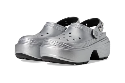 Унисекс клоги Crocs Stomp Clogs, серебристые