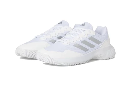 Женские кроссовки adidas GameCourt 2 white/silver metallic