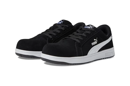 Женские рабочие кроссовки Puma Safety Suede, черно-белые