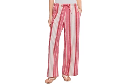 Beach Riot Enslie Pants bubblegum stripe