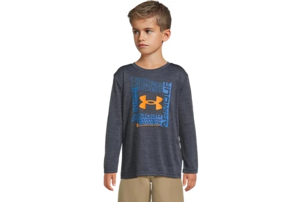 Детская футболка Under Armour Kids Logo Frame, темно-синяя