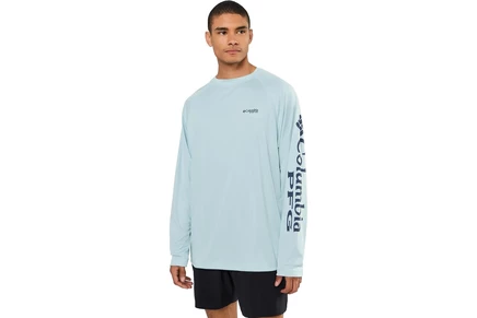 Columbia PFG Terminal Tackle Long Sleeve Shirt marine light/nocturnal logo
