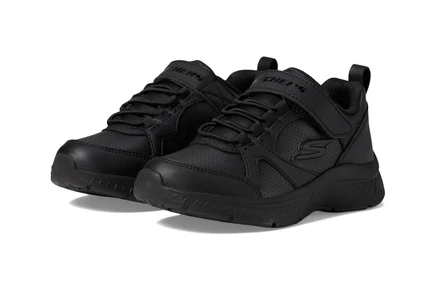 Женские кроссовки SKECHERS KIDS Microspec Plus - School Sweet (Little Kid/Big Kid) black/black