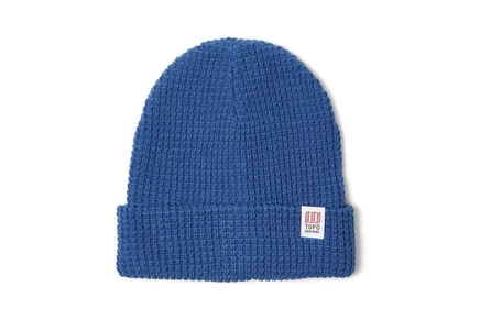 Унисекс шапка Topo Designs Waffle Knit, кобальтовая