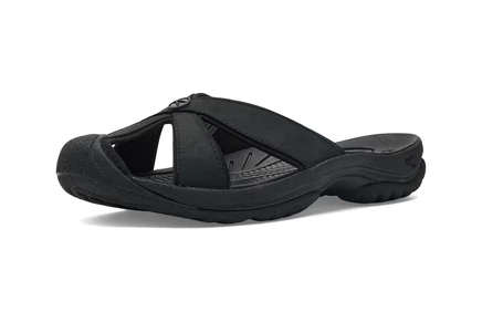 Женские кожаные шлепанцы Keen Bali, черные