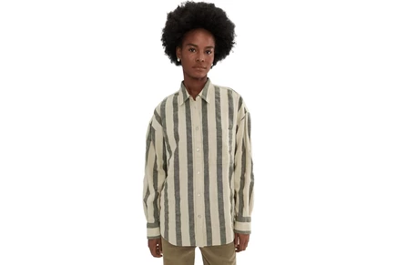 Женская рубашка Faherty Cotton Linen, полоска Pine Bay