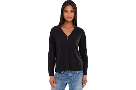 Женская футболка Lilla P Keyhole Easy Cuffed Tee