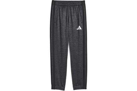 Детские флисовые джоггеры adidas, чёрный меланж