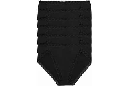 Женские трусы Natori Bliss French Cut 6 шт., черные