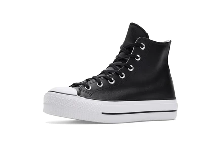 Женские кроссовки Converse Chuck Taylor All Star High Top Platform Leather Sneaker black/black/white