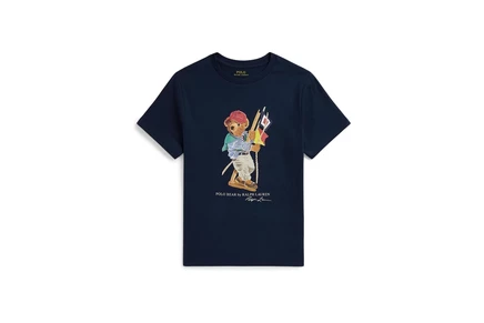 Детская футболка Polo Ralph Lauren Polo Bear, темно-синяя