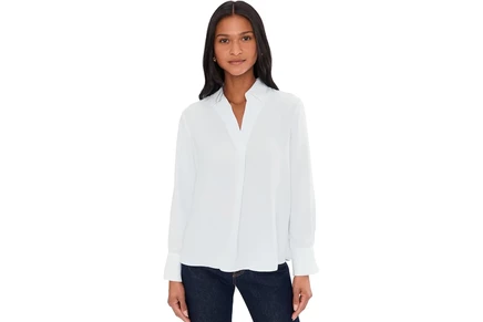 NICZOE Easy Popover Shirt paper white