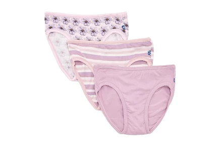Детские трусы для девочек Kickee Pants, 3 шт., принт