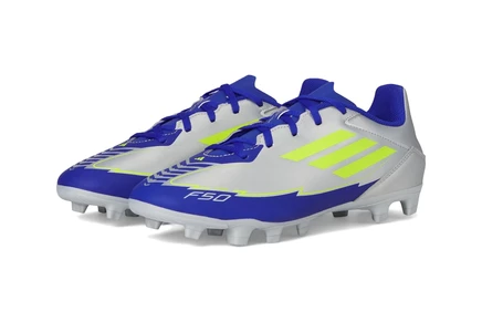 Футбольные бутсы adidas F50 Messi Club, серебристые/жёлтые