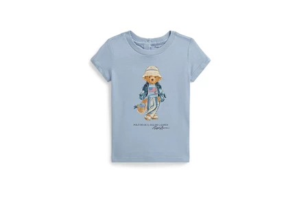 Футболка для младенцев Polo Ralph Lauren Polo Bear, синяя