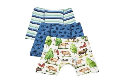 Детские трусы-боксеры Kickee Pants набор 3 шт., разноцветные