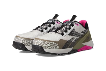Женские кроссовки Reebok Work Nano X1 Adventure Work EH Comp Toe silver/army green/pink