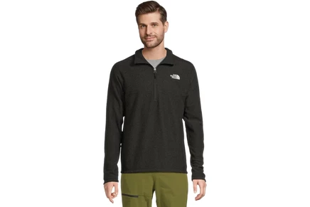 Мужская флисовая кофта The North Face Cap Rock 1/4 Zip, черный меланж